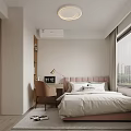 Tatami Bedroom Interior Design With Natural Light Window Desk Chair And Mirror