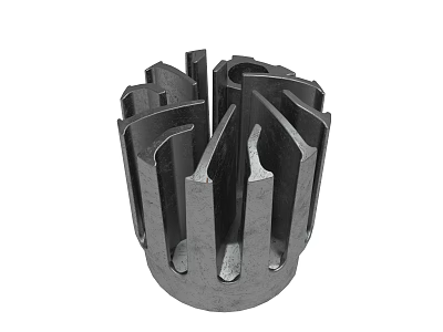 Metal Industrial Mechanical Gear Component With Multiple Blades And Solid Structure 3d model