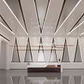 Modern lobby front desk 3d model