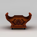 Tech Exhibition Hall Featuring Wooden Carved Decorative Tray With Wheels
