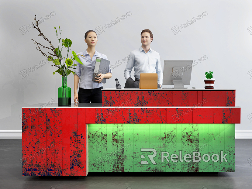 Modern reception desk model