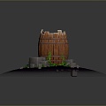 Wooden Barrel Water Barrel Old Wooden Barrel Water Barrel Pot Container Realistic 3d model