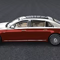 Luxury Sedan Two Tone White Red Exterior Black Roof Beige Leather Interior Multi Spoke Wheels