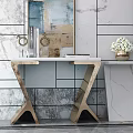 Light Luxury End View Table Entrance Cabinet 3d model
