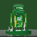 Snow Beer Green Photo Spot With Tower Structure And Lighting Effects Platform Figures