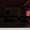 Cozy Cream Tone Living Dining Room With Green Velvet Sofa And Vintage Chandelier Design