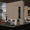 Reception Rest Area Negotiation Area 3d model
