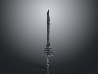 Medieval Decorative Sword With Ornate Hilt And Sharp Blade Design 3d model