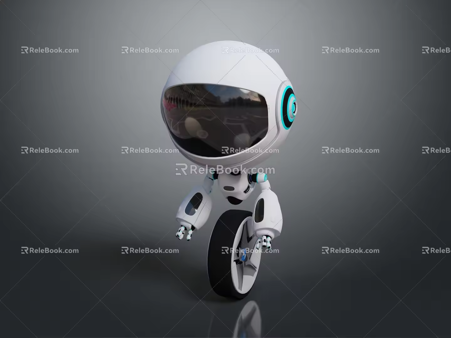 Industrial Robot Single Wheel Robot Double Wheel Robot Assistant Small Robot 3d model