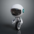 Industrial Robot Single Wheel Robot Double Wheel Robot Assistant Small Robot 3d model
