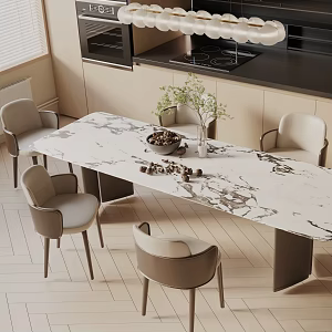 Modern dining table 3d model