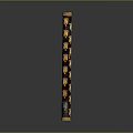 Traditional Decorative Black Cylinder With Intricate Gold Patterns And Elegant Carved Ends