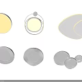Modern Ceiling Lights In Different Shapes Glowing For Home Interior Decoration