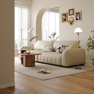 modern living room cream home living room 3d model