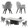 Dining Table Set With Gray White And Burgundy Upholstered Chairs Black Base Design