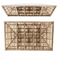 Rustic Wooden Ceiling Design With Cross Beams And Natural Wood Structure