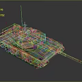 Military Tank With Long Gun Barrel Heavy Duty Tracks And Armored Turret