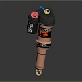 Professional Copper Pneumatic Spray Gun With Black Blue Red Components