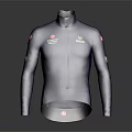 Dark Blue Long Sleeve Cycling Jacket With Fitted Design And Logo Patches