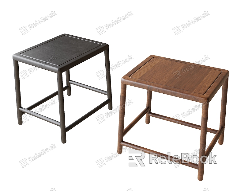 Modern solid wood stool model