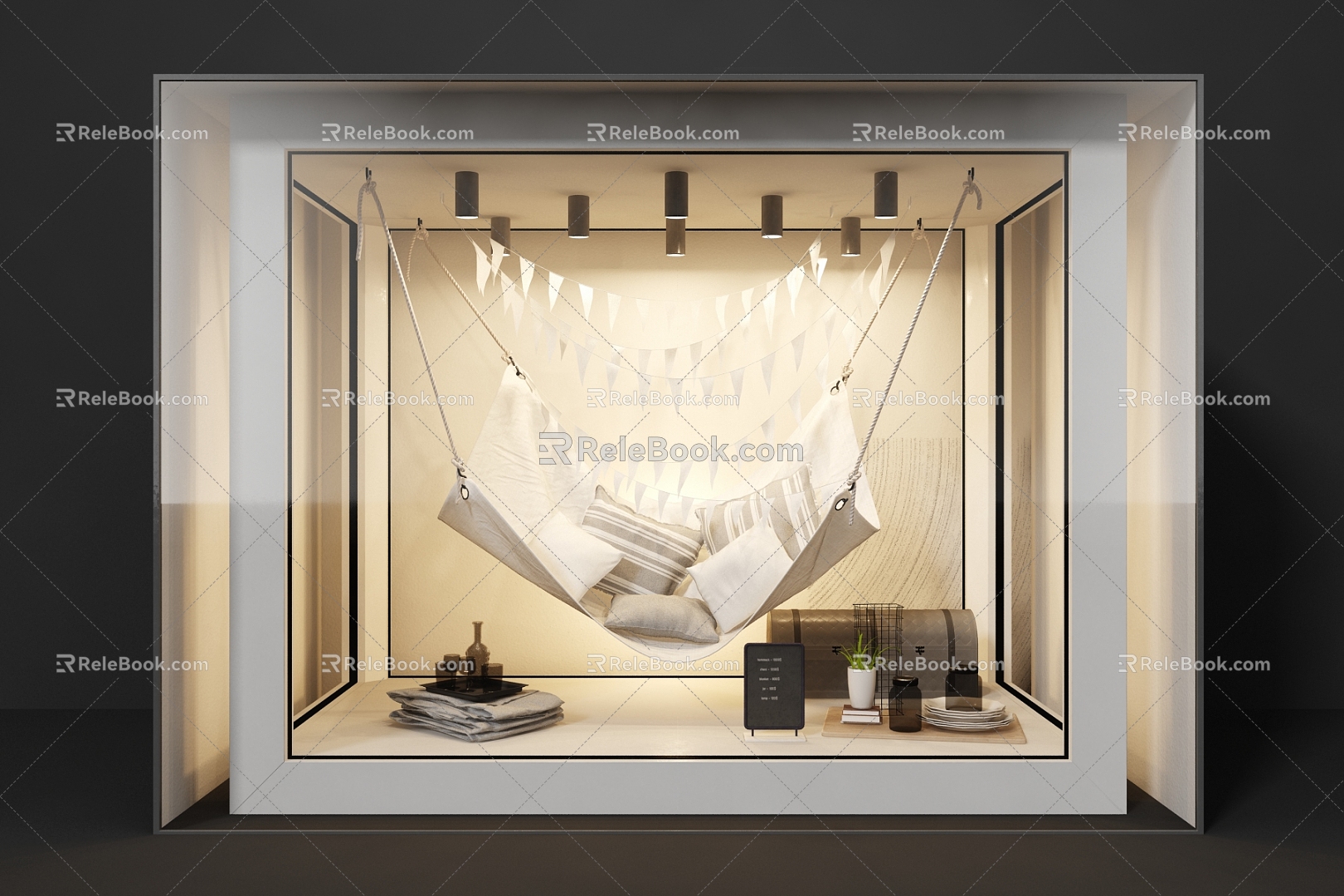 Modern Hammock Window 3d model