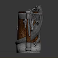 Wooden And Metal Tankard With Snake Shaped Handle And Metal Decorations