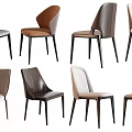 Modern Leisure Chairs With Various Styles Different Colors And Comfortable Backrests 3d model