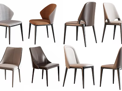 Modern Leisure Chairs With Various Styles Different Colors And Comfortable Backrests 3d model