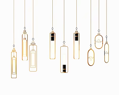 New Chinese Chandelier Small Chandelier 3d model