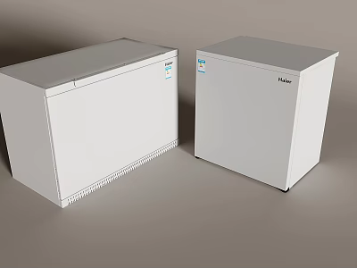 Haier White Chest Freezer And Upright Freezer For Home Use 3d model