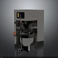 Commercial Electric Coffee Machine With Stainless Steel Body And Digital Display Panel