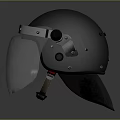 Protective Safety Helmet With Transparent Face Shield And Metal Components