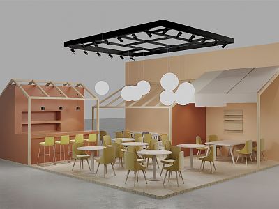 Modern Milk Tea Shop pop-up shop model