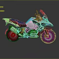 BMW Adventure Motorcycle With Blue And Silver Body Windshield Side Cases And Black Tires