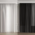 Various Curtain Styles in Neutral and Dark Tones for Contemporary Window Decor