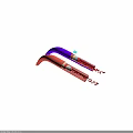Red And Purple Blood Vessels With Inner Layers And Blood Cells Flowing Out