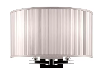 Modern Pleated Fabric Wall Sconce With Chrome Base And Elegant Design 3d model