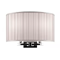 Modern Pleated Fabric Wall Sconce With Chrome Base And Elegant Design 3d model