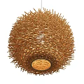 Handmade Rattan Chandeliers With Spherical And Irregular Twig Designs For Home Decor