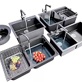 Multiple Styles Kitchen Sinks With Drainer Rack For Washing Fruits And Practical Design