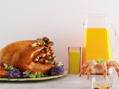 Modern Food Roast Duck 3d model Modern Food Roast Duck 3d model