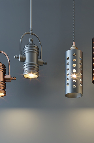 Industrial LOFT chandelier stylish simple metal chandelier combination 3d model