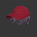 Red Cap and Black Sunglasses on Black Head Model Essential Daily Accessories