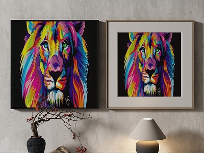 modern decorative painting 3d model