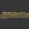 Modern Terrain Model Featuring Stone Path Dirt Slope And Green Vegetation 3d model