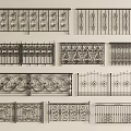 Collection Of Decorative Metal Railings With Various Intricate Patterns And Styles