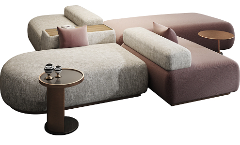 Modern Combination Sofa Combination Leisure Sofa Office Sofa Hotel Lobby Sofa Simple Sofa 3d model