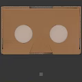 Simple Design Cardboard VR Headset With Circular Lenses And Nose Notch
