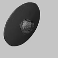 Game Movie Toad Character Sitting On White Circular Platform With Black Background