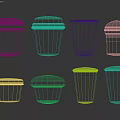 Assorted Colorful Cup Beverages With Different Flavors Fruit Toppings And Creamy Textures